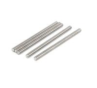 sourcing map M6 x 100mm 304 Completa de Acero Inoxidable Barra Roscada Espárrago Perno Barra de Fijación 5uds
