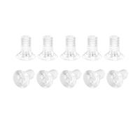 sourcing map M6 x 12mm Plástico Phillips Máquina Tornillos, PC Plana Cabeza Máquina Pernos Transparente 10uds