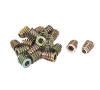 sourcing map - ® M6 x 15 mm Hex Socket Screw en Hilo Insertar Tuerca 20 pcs para madera