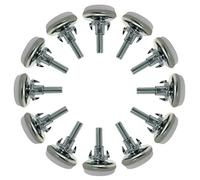 sourcing map M6 X 20 X 30Mm Pies De Nivelación Ajustable para Muebles Silla Mesa Pierna 12 pcs 30x32mm