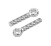 sourcing map M6 x 30 mm Aparejo de Cáncamo de Máquina de Elevación de Hombro de acero inoxidable 304 10pcs tono Plata