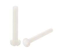 sourcing map M6 x 40mm Nylon Máquina Tornillos, Plana Cabeza Ranurado Tornillo Sujetadores, 12 Piezas