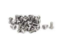 sourcing map M6x12mm 304 Cabeza de botón de acero inoxidable a prueba de manipulaciones de Seguridad Tornillos Torx 30pcs