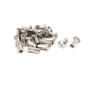 sourcing map M6x15mm Hembra Rosca Hexagonal Enchufe Cabeza Barril Tuerca Muebles Accesorios 24uds