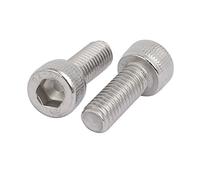 sourcing map M6x16mm 304 acero inoxidable Rosca Inversa de mano izquierda hexagonal socket cabeza tornillo perno 2Uds