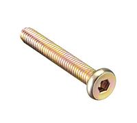 sourcing map M6x40mm Conjunto de tornillo con tuerca hexagonal galvanizado de cabeza redonda tornillo de accionamiento M6x30mm para muebles 20 Pcs