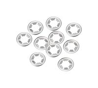 sourcing map M7 Estrella Bloqueo Arandela 6,5mm ID 15mm OD Interno Diente Bloqueo Arandelas Empuje Bloqueo Velocidad Clip 304 Inoxidable Acero 10 Piezas
