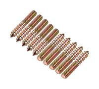 sourcing map M8 Colgador Pernos Longitud 1-7/8"(48mm) Doble Cabeza Pernos Autorroscantes Tornillo 8mm Madera Junta Muebles Patas 10 Piezas