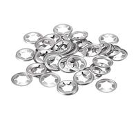 sourcing map M8 Estrella Bloqueo Arandela 7,4mm ID 15mm OD Interno Diente Bloqueo Arandelas Empuje Bloqueo Velocidad Clip 304 Inoxidable Acero 40 Piezas