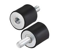 sourcing map M8 Macho Hembra Goma Soportes, Amortiguador, para Motor Generador Compresor Garaje Reversa Ósmosis Bomba Impacto Aire Generador Coche Bobinas, D25mmxH25mm 2 uds.
