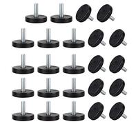 sourcing map M8 Pies Patas niveladoras nivelador ajustable Protector de suelo para patas piernas de máquina escritorios mesas sillas 24 pcs M8x25x40mm