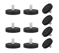 sourcing map M8 Pies Patas niveladoras nivelador ajustable Protector de suelo para patas piernas de máquina escritorios mesas sillas 10 pcs M8x15x40mm
