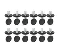 sourcing map M8 x 10 x 25mm Pies Patas niveladoras ajustables Protector de suelo para el mobiliario de la pata de la mesa 24 pcs M8x10x25mm