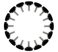 sourcing map M8 X 20 X 30Mm Pies De Nivelación Ajustable Para Muebles Mesa Pierna Máquina 16 pcs M8x20x30mm