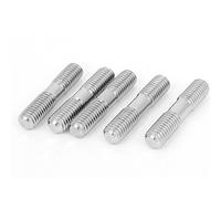 sourcing map M8 x 40 mmmétrico Acero inoxidable A2 doble extremo roscado del perno prisionero Tornillo 5 piezas