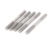 sourcing map M8 x 90mm A2 Inoxidable Acero Doble Extremo Roscado Perno Tornillo Perno 5uds.