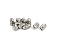 sourcing map M8x12mm Tornillo Prisionero de muelle de acero inoxidable 304 con punta de bola hexagonal 10pcs