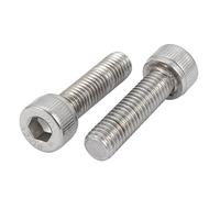 sourcing map M8X30mm Inoxidable 304 Mano De Acero Rosca Izquierda 2pcs