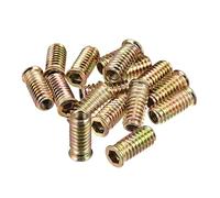 sourcing map M8x30mm Roscados Insertos para Madera Hexagonal Enchufe Unidad Muebles Atornillable Tuerca 16 Piezas