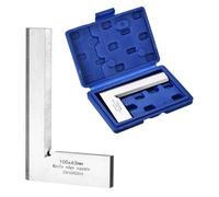 sourcing map Machinist Square - Regla cuadrada de acero al carbono de 3.94 x 2.5 x 0.25 pulgadas, para carpintería, ángulo recto de 90 grados con asiento ancho para diseño y medición de precisión