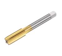 sourcing map Macho de Rosca de Recto Flauta Grifos, M12 x 1 Métrico Izquierda Mano Titanio Revestido M35 Cobalto Alta Velocidad Acero Máquina Tornillo Rosca Fresado Macho
