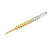 sourcing map Macho Métrico Rosca Fresado M1 x 0,25, Titanio Recubierto Cobalto HSS (Alto Velocidad Acero) 3 Rectos Flautas Máquina Micro Tornillo Roscar Macho para Relojes y Relojes