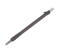 sourcing map Madera Cinceles Cuchillo, 4mm Tungsteno Carburo Plano Punta Talla Carpintería Manual Herramienta 150mm (6 Pulgadas) Longitud con Cuero Tela Mango
