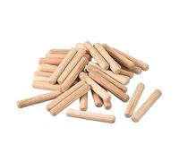 sourcing map Madera Pasadores 50uds 8x50 mm(5/16"x2") Estriado Biselados Extremos Madera Pasador Clavijas Horno Secado Dura Madera para Carpintería Muebles Estante