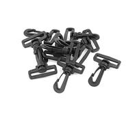 sourcing map Maletín de plástico Giratorio piratenladen mosquetones giratorios de 38 mm 10 Piezas Negro