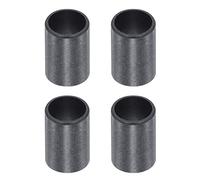 sourcing map Manga Rodamientos 10mm Interior Diámetro 12mm OD 20mm Longitud POM Envuelto Aceite Sin Bujes Negro 4uds