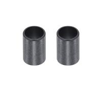 sourcing map Manga Rodamientos 10mm Interior Diámetro 12mm OD 20mm Longitud POM Envuelto Aceite Sin Bujes Negro 2uds