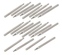 sourcing map Mango de 2,35mm de Diámetro 1,2mm Cabezal de Diamante en Forma de Bola de Molienda Punta Cabezal Montado Bit 20pcs