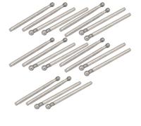 sourcing map Mango de 2,35mm de Diámetro 3mm en Forma de Bola de Diamante Cabezal Montado Molienda Punta Cabezal Bit 20pcs