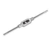 sourcing map Mango de Llave de Grifo Ajustable, para Grifos Métricos M5-M20 W7/32-3/4, Herramienta de Roscado Manual para Reparación de Maquinistas, Mango de Acero al Carbono Medio