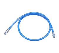 sourcing map Manguera de pistola de engrase, 99.8 cm, 10000 PSI, resorte flexible, de liberación rápida, repuesto de grasa con acoplador, roscas NPT de 1/8 pulgadas para pistola de grasa, azul