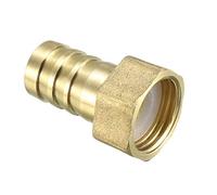 sourcing map Manguera de Púas de Latón Adaptador de Conector 16 Mm Púas x 1/2 Pt Tubo Hembra