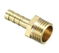 sourcing map Manguera de Púas de Latón Adaptadores de Conector Adaptadores 6 Mm Púas x Tubo Macho de 1/4 Pt