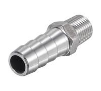 sourcing map Manguera Espiga Montaje 13mm OD X 1/4PT Macho Rosca 304 Inoxidable Acero Recto Tubo Conector para Agua Aire Combustible