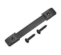 sourcing map Manija para altavoz con correa de acero con resorte estilo correa de acero con tapas de metal y hebilla con tornillo, color negro, 2 unidades