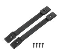 sourcing map Manija para altavoz de 9.7 pulgadas, estilo correa de acero con resorte, con tornillo, color negro, 2 unidades