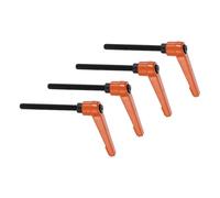 sourcing map Manijas de palanca de sujeción para torno, rosca macho M6 x 60 | Mango de perillas ajustables naranja, trinquete de botón, perno giratorio de bloqueo de liberación rápida