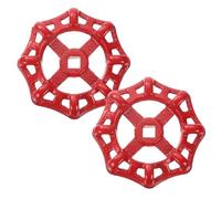 sourcing map Manijas exteriores para grifo, 2 piezas de 8 x 8 mm, mango redondo de repuesto para jardín, patio, baño (rojo)