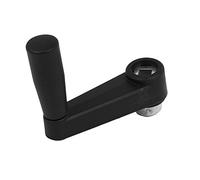 sourcing map manivela de máquina herramienta de mango negro 8mm x 8mm orificio cuadrado de plástico rotatorio