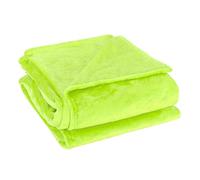 sourcing map Manta Cama, Manta Sofá Polar de Franela, Manta de Microfibra de Felpa Suave y Ligero, 200x230cm, Amarillo Verde