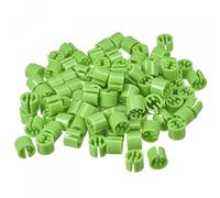 sourcing map Marcador de Percha en Blanco Ajuste Varilla de 3,5 mm para Codificación de Colores de Prendas, Verde Claro 100uds