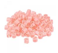 sourcing map Marcador para Perchas en Blanco Ajuste Varilla de 3,5 mm para Codificación de Colores de Prendas, Rosa Claro 150uds