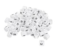 sourcing map Marcador para Perchas, Etiqueta de Tamaño M Ajuste Varilla de 3,5 mm para Codificación de Colores de Prendas, Blanco 100uds