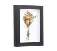 sourcing map Marco de exhibición de 4 x 6 pulgadas, caja de sombra de fotos de 2 cm de profundidad, caja de plástico para montaje en pared y exhibición de mesa para fotos de bricolaje, flores