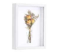 sourcing map Marco de exhibición de caja de sombra de 8 x 6 pulgadas, caja de sombra de fotos de 3 cm de profundidad, soporte de pared y exhibición de mesa para fotos de bricolaje, flores, recuerdos