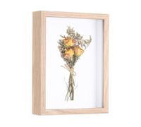 sourcing map Marco de exhibición de caja de sombra de 8 x 6 pulgadas, caja de sombra de fotos de 3 cm de profundidad, soporte de pared y exhibición de mesa para fotos de bricolaje, flores, recuerdos